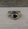 Ring, sterling silver with blue sapphire