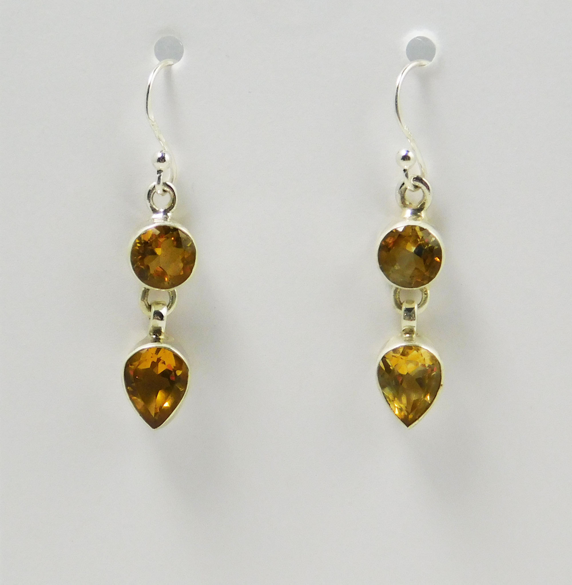 Earring, Citrine with Sterling Silver