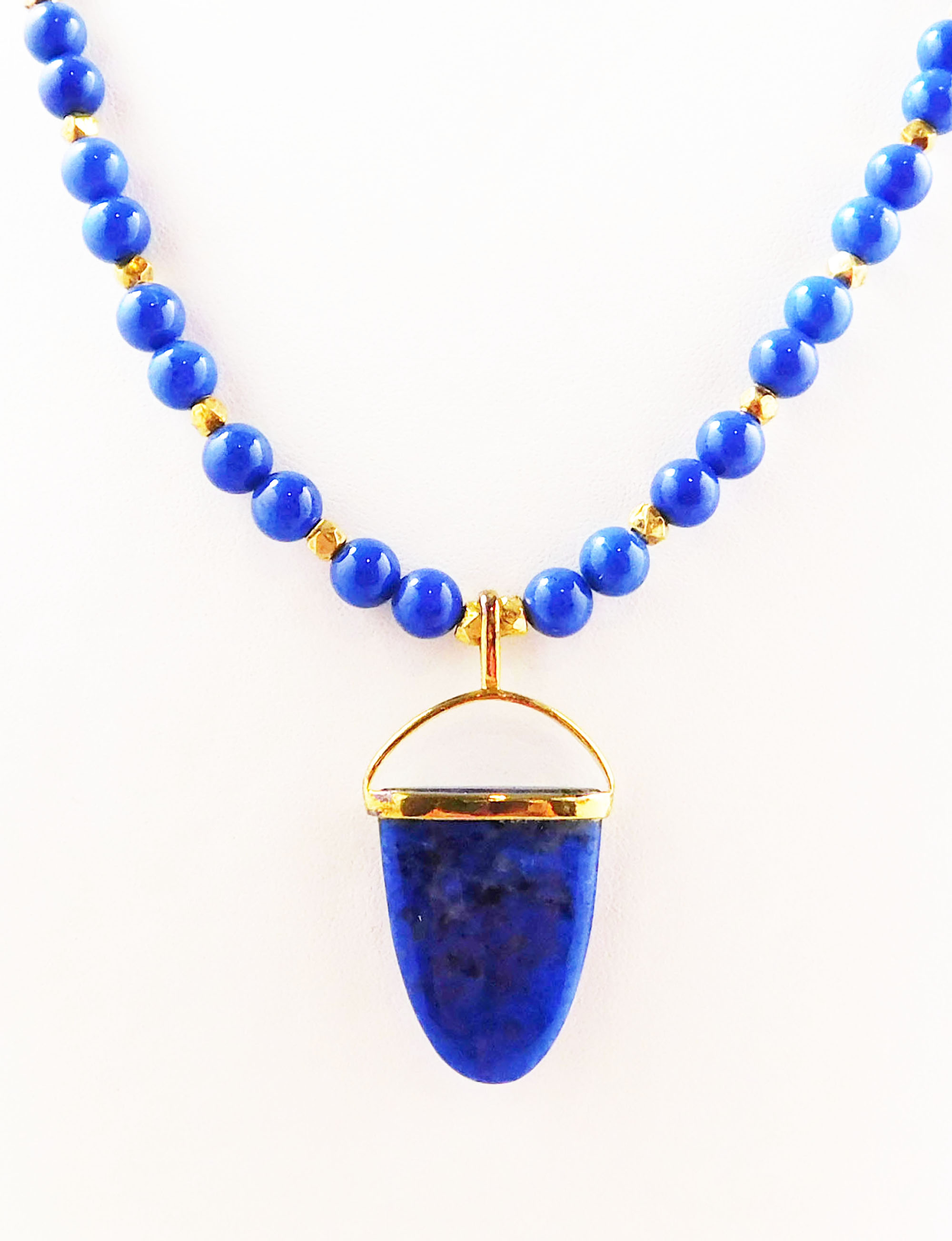 Necklace, Lapis Lazuli with Pendant