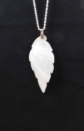 Chain Pendant, Shell feathered look