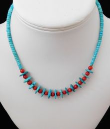 Necklace, beaded Turquoise