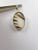 Pendant, Butterfly-wing, medium in sterling silver, black & white